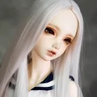 13 14 16 18 Bjd парик, высокая температура, прямые белые цвета Bjd волосы MSD SD Yosd для куклы BJD