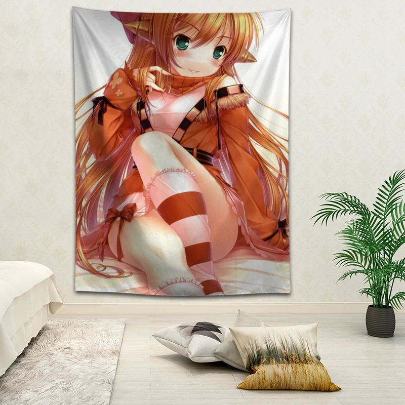 

Hot Sale Custom Anime NEKO WORKS Printed Tapestry Background Decorative Tapestry Various Sizes Wall Hanging Decor