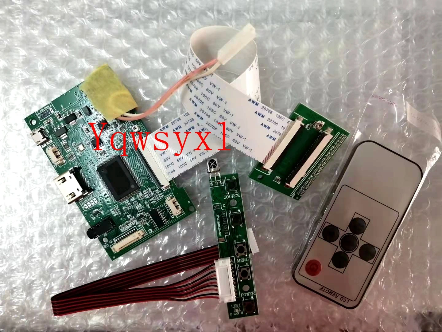 Плата контроллера Yqwsyxl LCD TTL HDMI для детской яркости 800*480 Micro USB 60 контактов