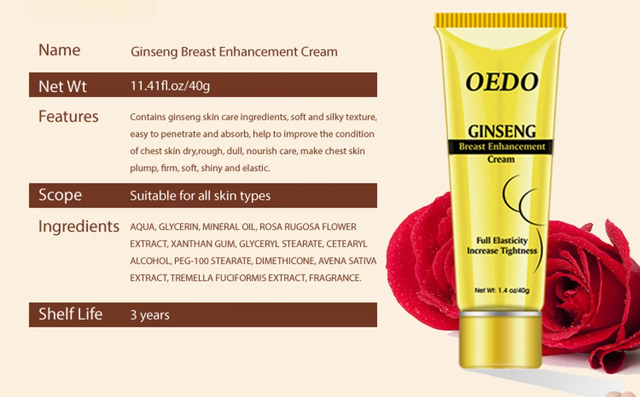 Женьшень крем для увеличения груди эффективная Полная эластичность усилитель