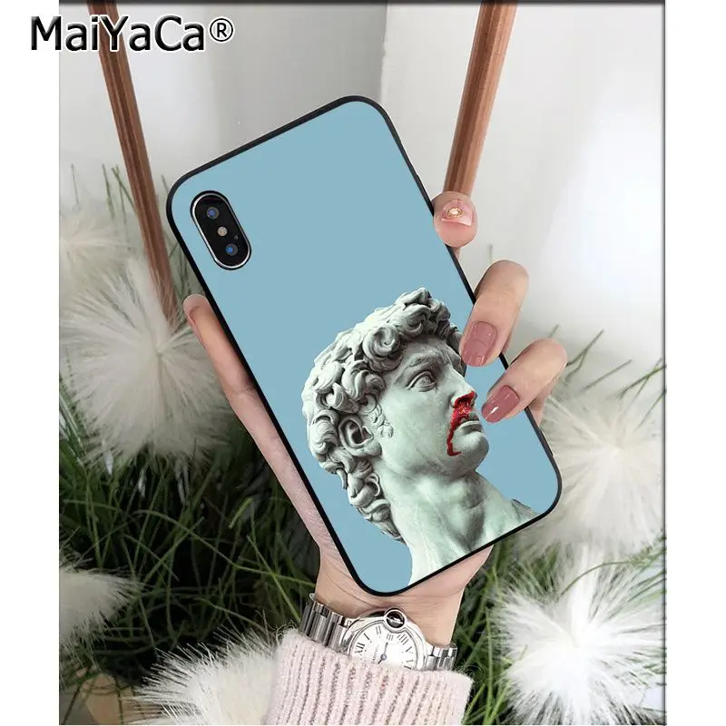 Мягкий чехол из ТПУ MaiYaCa Michelangelo Sculpture David Creation of Adam для iPhone X XS MAX 6 6s 7 7plus 8 8Plus 5 5S SE XR |