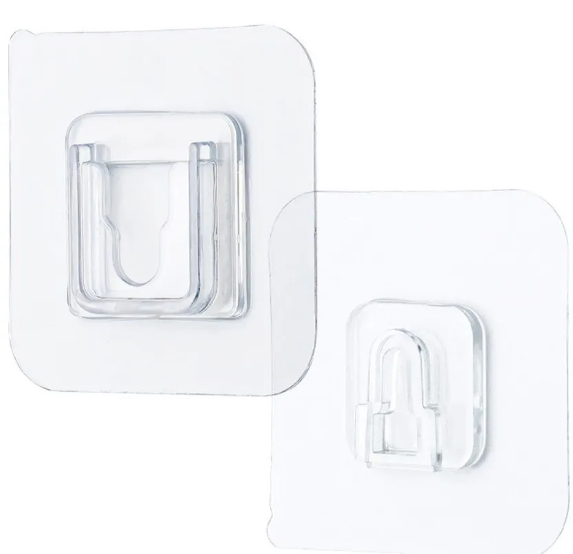 

1000pairs Double-Sided Adhesive Wall Hooks Hanger Strong Transparent Suction Cup Sucker Wall Storage Holder For Kitchen Bathroom