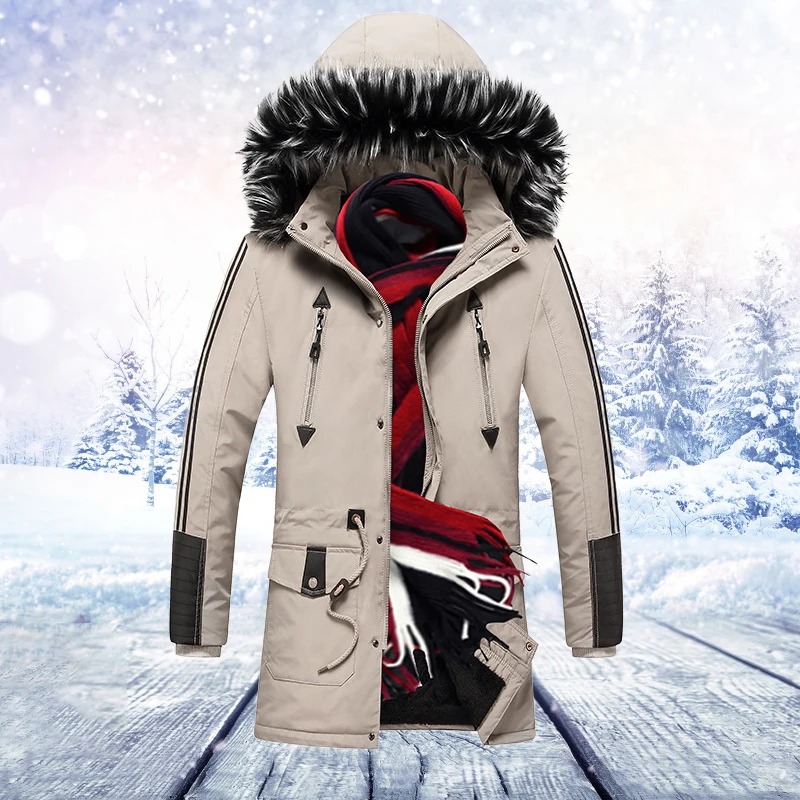 Новинка Зима 2021 хлопковое пальто мужское бархатное плотное куртка с капюшоном