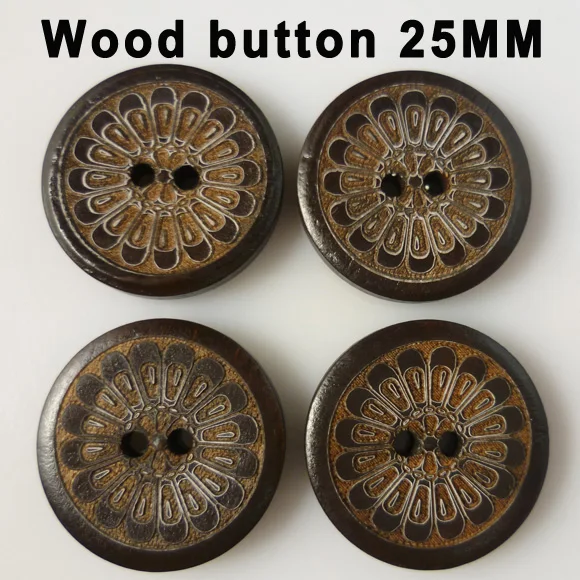 25 шт. деревянные пуговицы мм|brown wooden buttons|wooden buttonsbuttons buttons |