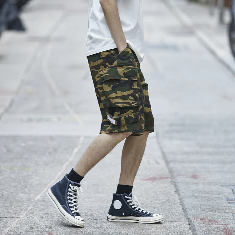2019 хип хоп Карго короткие камуфляжные мужские Харадзюку джоггеры уличная