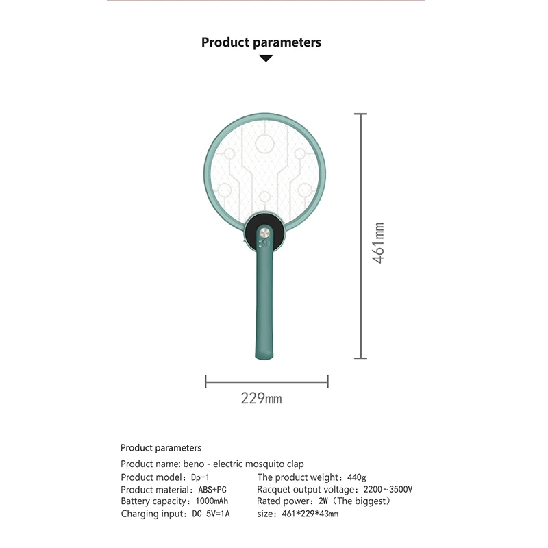 

Foldable Electric Insect Racket Swatter Zapper Rechargeable Mosquito Swatter Kill Fly 3 Network Bug Zapper Killer Trap