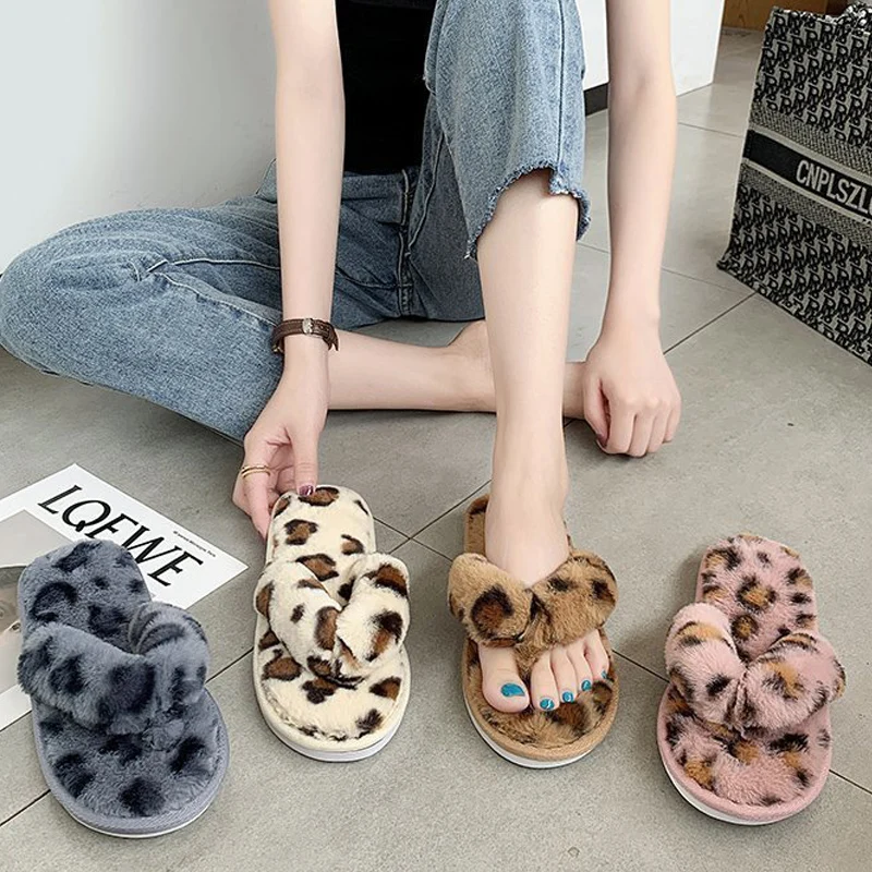 

Winter Fluffy Raccoon Fur Slippers Shoes Women Faux Fox Fur Flip Flop Flat Furry Fur Slides Outdoor Sandals Woman Amazing Shoes