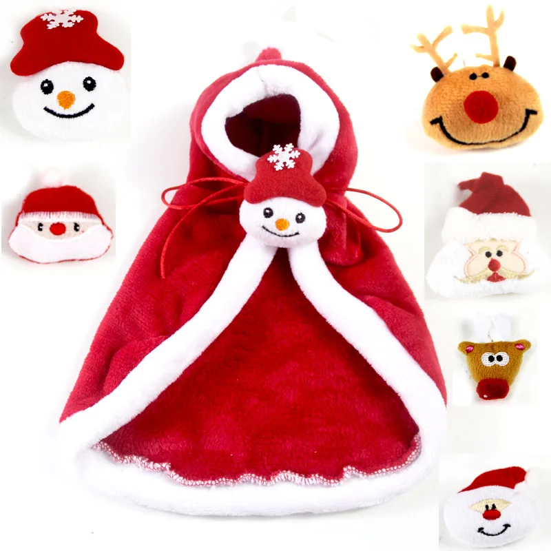 Милый костюм для кошки собаки Рождественский плащ накидка на Хэллоуин