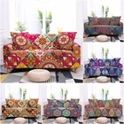 Эластичный чехол для дивана в богемном стиле с цветами для гостиной эластичный чехол для дивана с геометрическим рисунком Мандала защитный чехол для дивана для влюбленных