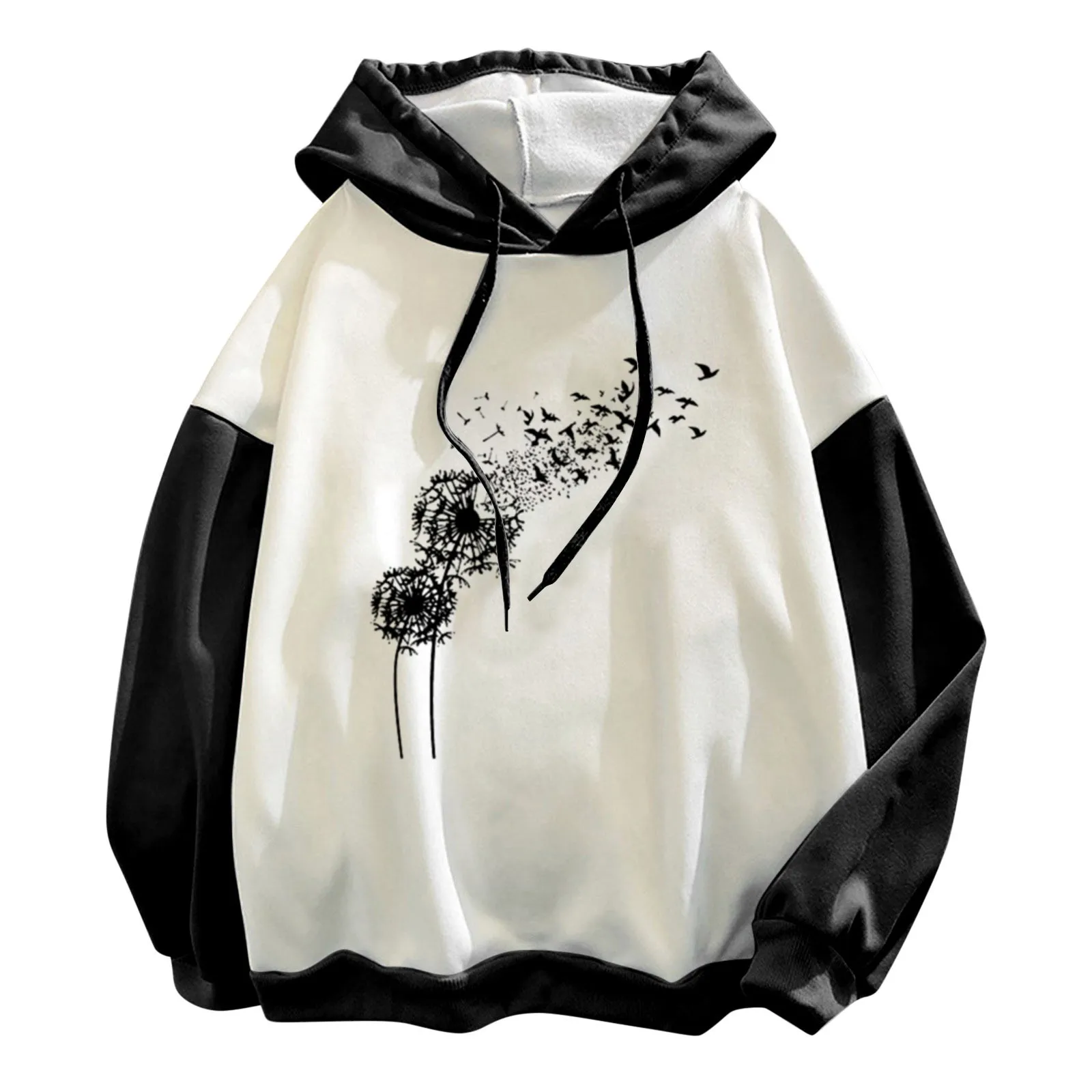 58# 2021 New Hoodie Women's Fashion New Stitching Cute Plus Velvet Long-sleeve Hooded Sweatshirt Top Sweatshirt Женское Платье