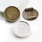 10 шт 25 мм Внутренний размер Античная Посеребренная цветная квадратная кабошон базовая Камея Подвеска для кожаного браслета 10 мм