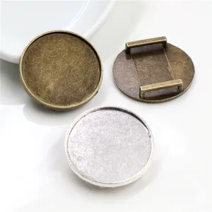 10 шт 25 мм Внутренний размер Античная Посеребренная цветная квадратная кабошон базовая Камея Подвеска для кожаного браслета 10 мм