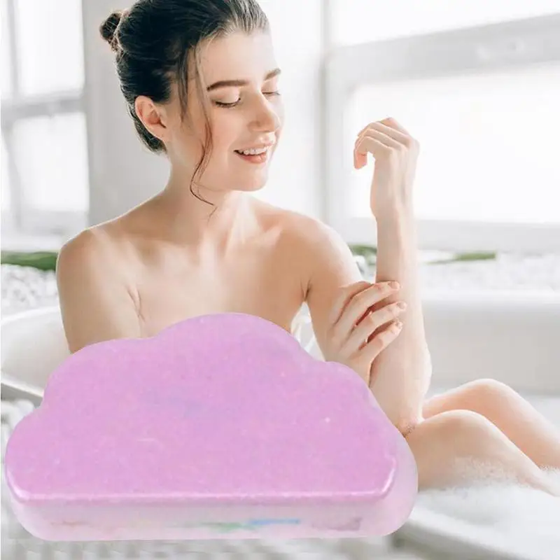 

110g Natural Skin Care Cloud Rainbow Bath Salt Shower Bombs Bubble Moisturizing Bomb Exfoliating Ball Jasmine//Lavender Bat H4H8