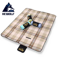 hewolf thicken pad breathable blanket outdoor folding waterproof blanket camping beach plaid picnic mat