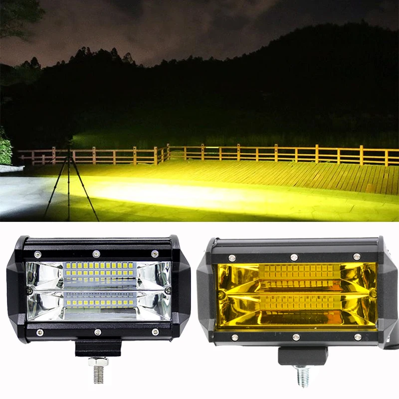 72 Вт точечная Светодиодная рабочая лампа дальнего света для внедорожников