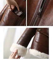 Winter Jacket Women Real Fur Coat Natural Merino Sheep Fur Genuine Leather Outerwear Streetwear Thick Warm