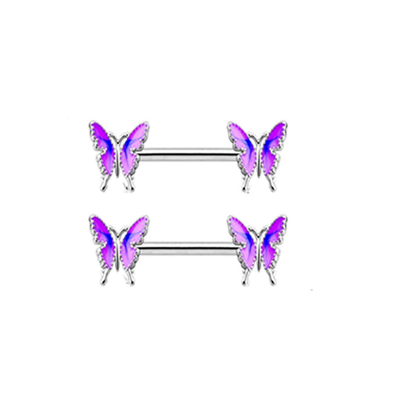 1 шт. хирургические Сталь бабочка Ювелирное Украшение для пирсинга соска
