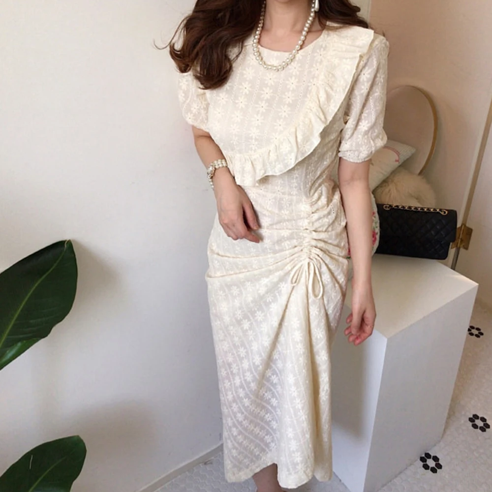 Женское летнее платье с цветочным принтом кружевное длинное оборками 2020 макси