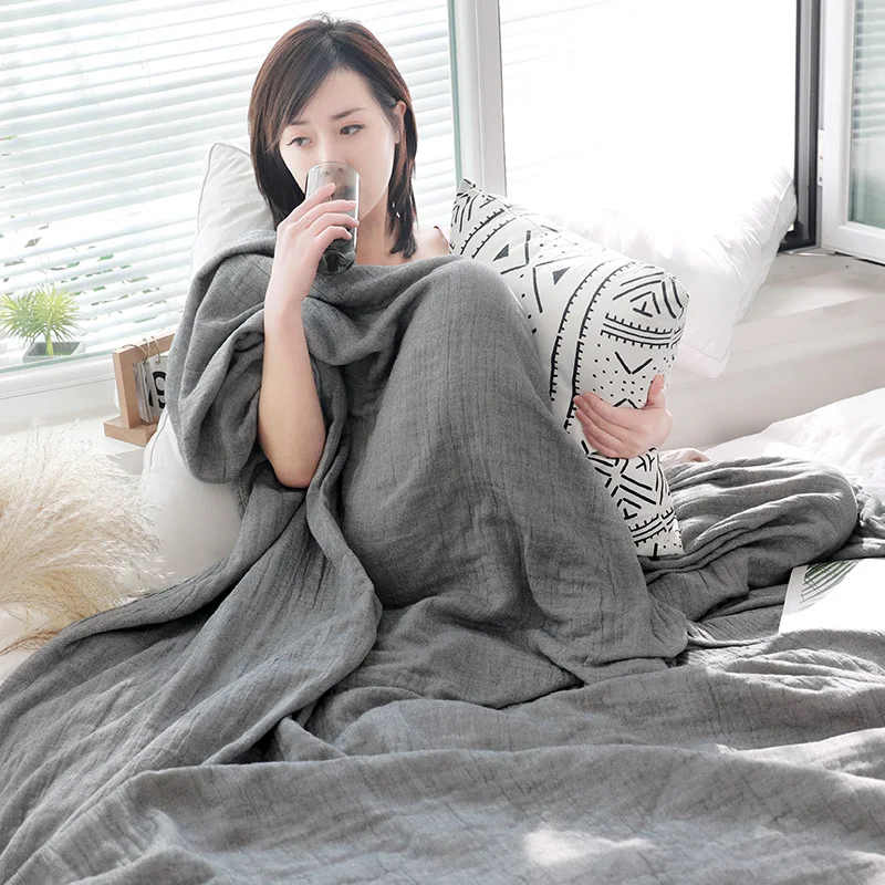 Летнее хлопковое покрывало с нитью простыня для детей и взрослых детские одеяла