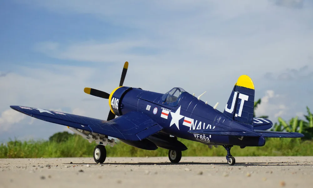 RC игрушечный самолет Уникальный 1200 мм F4U EPO модель с выдвижным шасси PNP