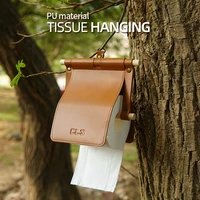 2021 pu toilet paper holder roll paper hanging holder waterproof portable for home bathroom wc accessories porte papier toilette