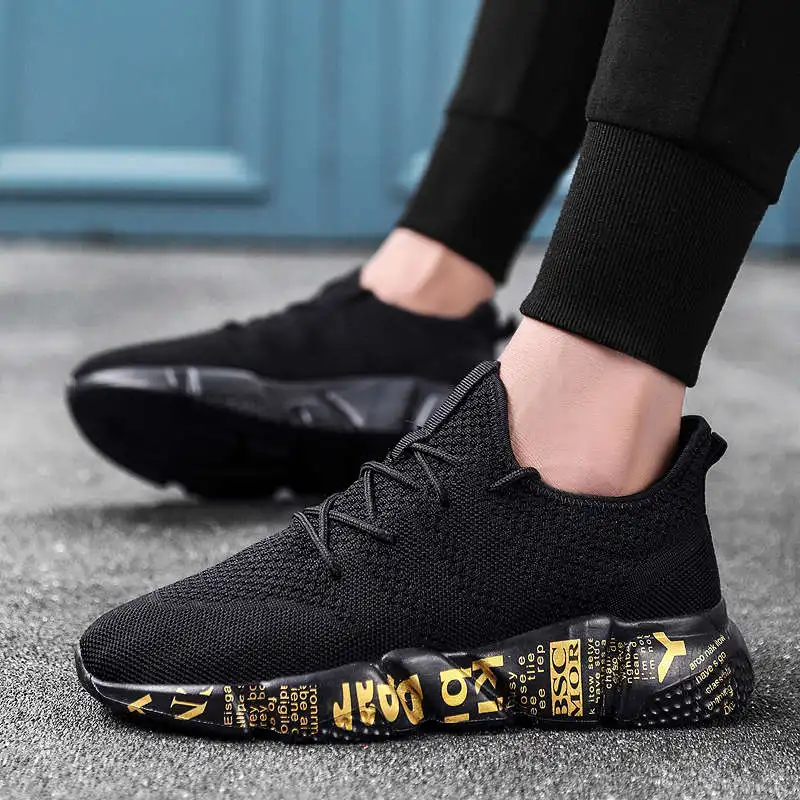 

Кроссовки-Носки мужские из иск. Кожи, брендовые теннисные туфли, устойчивые к ударам, на большой подошве, повседневные, летняя Удобная тенни...