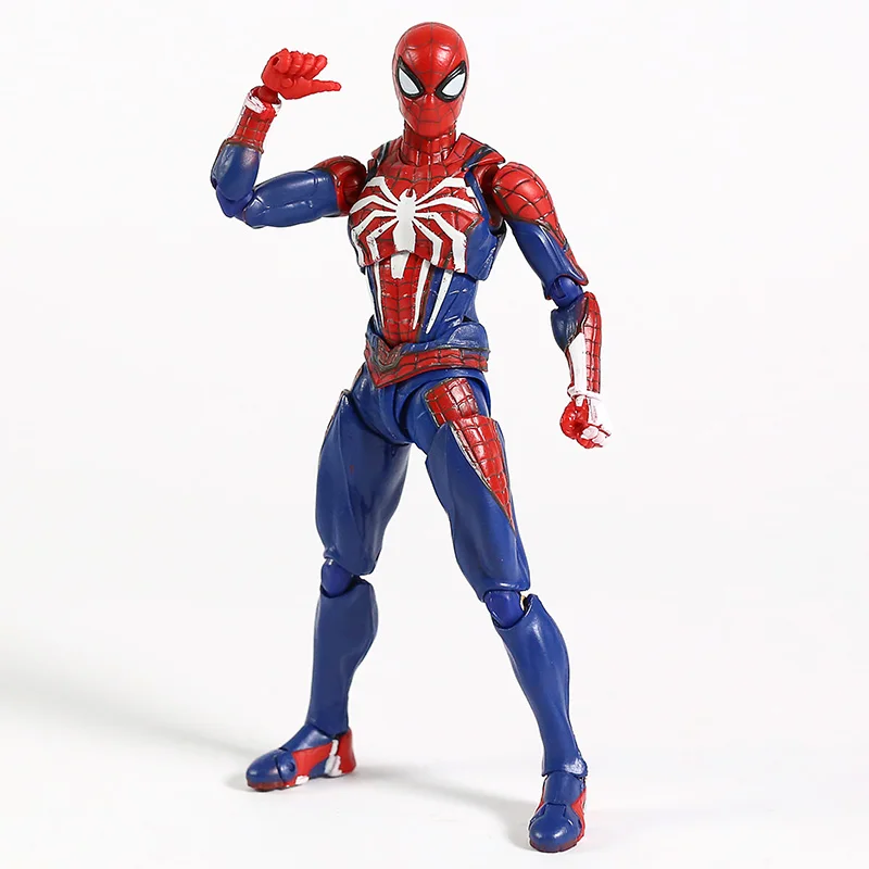Avengers SHF Spider-Man Upgrade Suit PS4 Game Edition - SpiderMan Action Figure Collectible Model Toy Doll Gift image 2