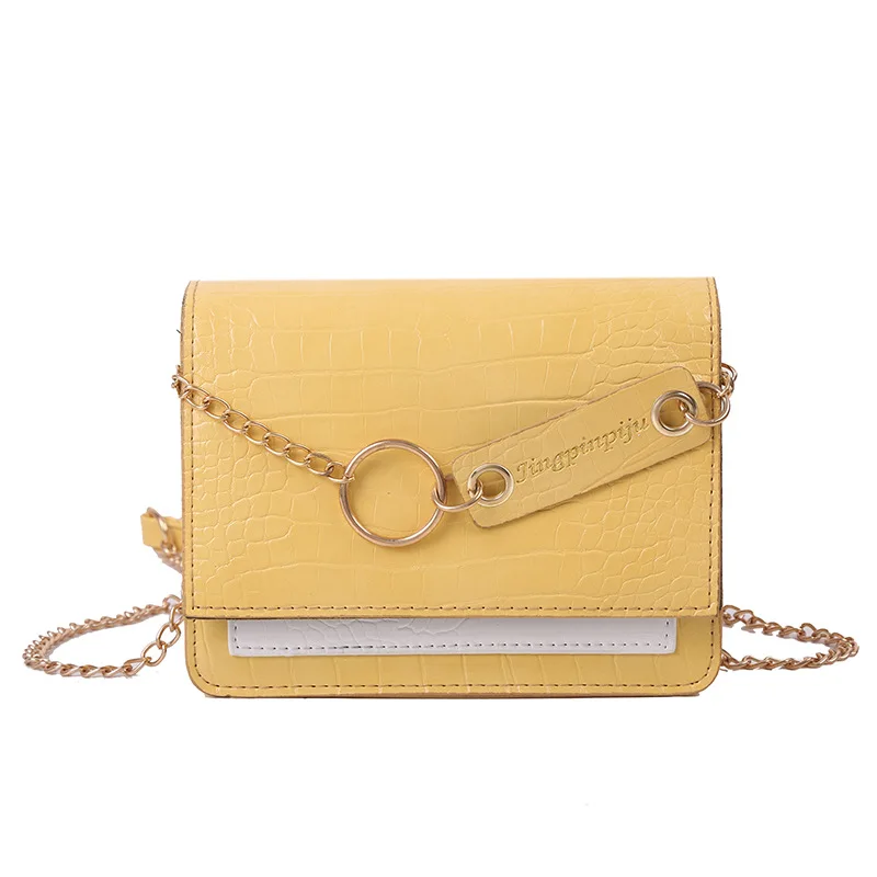 

2020 Fashion Satchels Crocodile Pattern Shoulder Bags Women Chain Crossbody PU Leather Vintage Messenger Bags Party Handbags