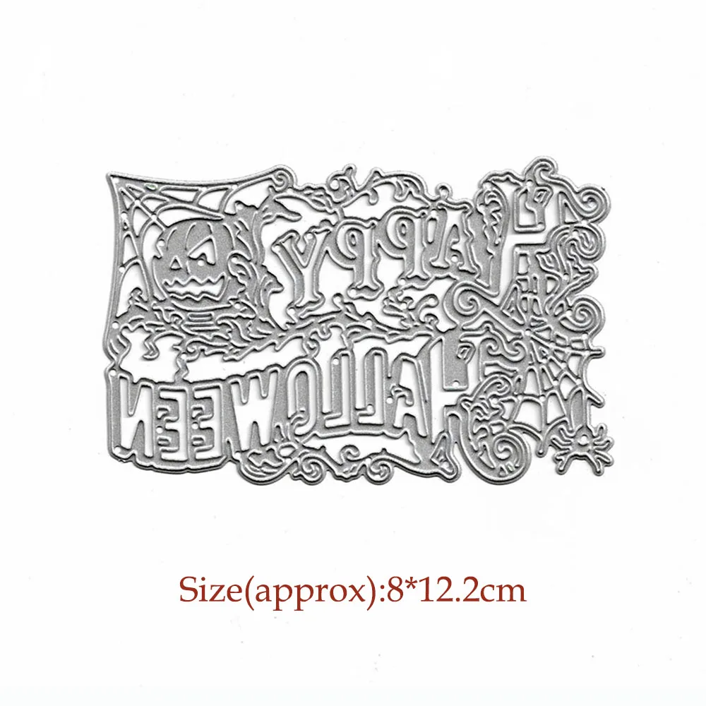 

Happy Halloween Cutting Dies Letters Cut Die Mould Metal Template Scrapbooking Album Card Making DIY Paper Craft Dies Stencil