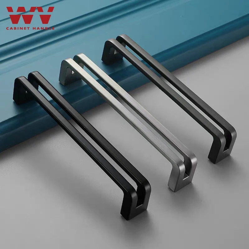 WV кухонная ручка для шкафа мебели твердая латунь матовый золотой черный полый