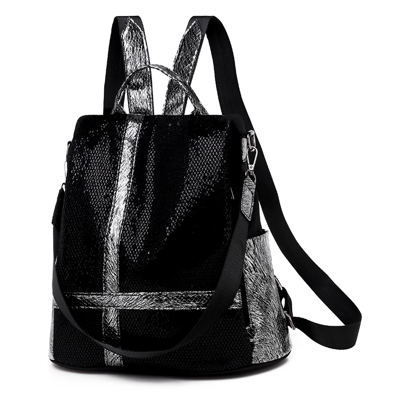 Новый рюкзак для женщин ткань Оксфорд винтажная одежда женская сумка с блестками