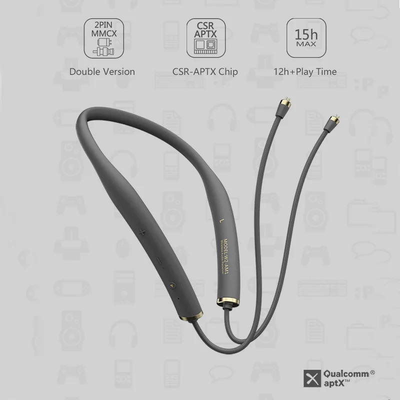 Беспроводной Bluetooth 5 0 Aptx кабель 2PIN 78 мм MMCX обновленный модуль водонепроницаемый