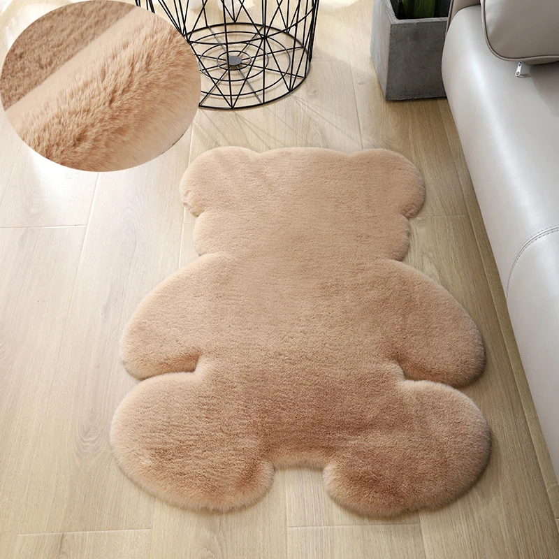 

Cartoon Bear Carpet Soft and Fluffy Modern Living Room Bedroom Non-slip Mat Decorative Carpet Children's Room Floor Mat Door Mat
