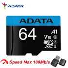 ADATA Micro SDHC 16 ГБ 32 ГБ 64 ГБ TF флэш-карта памяти sd Micro sd карта высокоскоростная класс 10 U1 для телефона