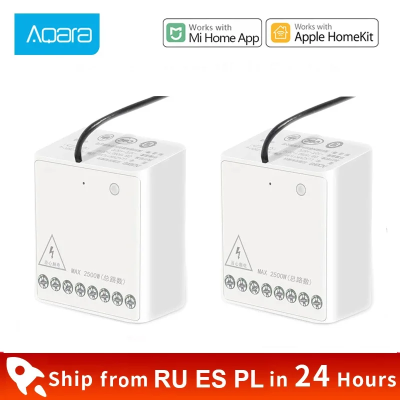 

Xiaomi Aqara two-way Control Module Wireless Relay Switch Controller Smart Timer 2 Channels Work For Mijia Mi Home Homekit APP