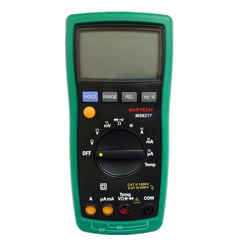 Mastech MS8217 Цифровой Универсальный Тестер AC/DC напряжение AC/DC Измеритель сопротивления емкости тока с измерением температуры