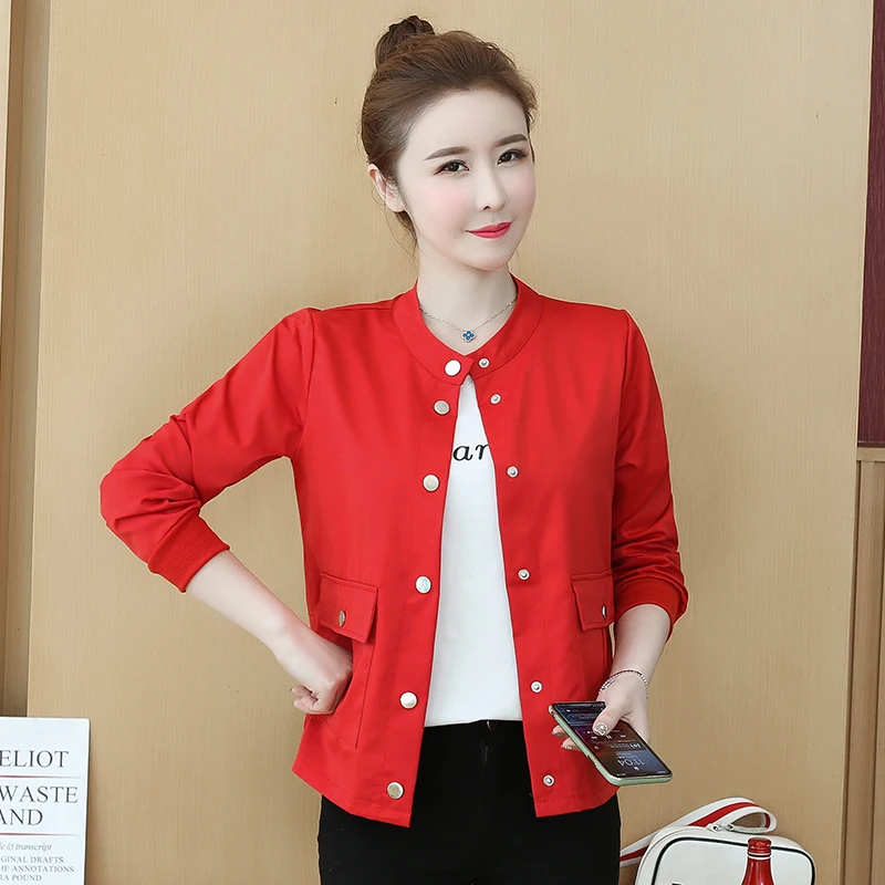 Пальто и куртки женские весна 2019 Повседневная Женская куртка S ~ XXL яркие цвета