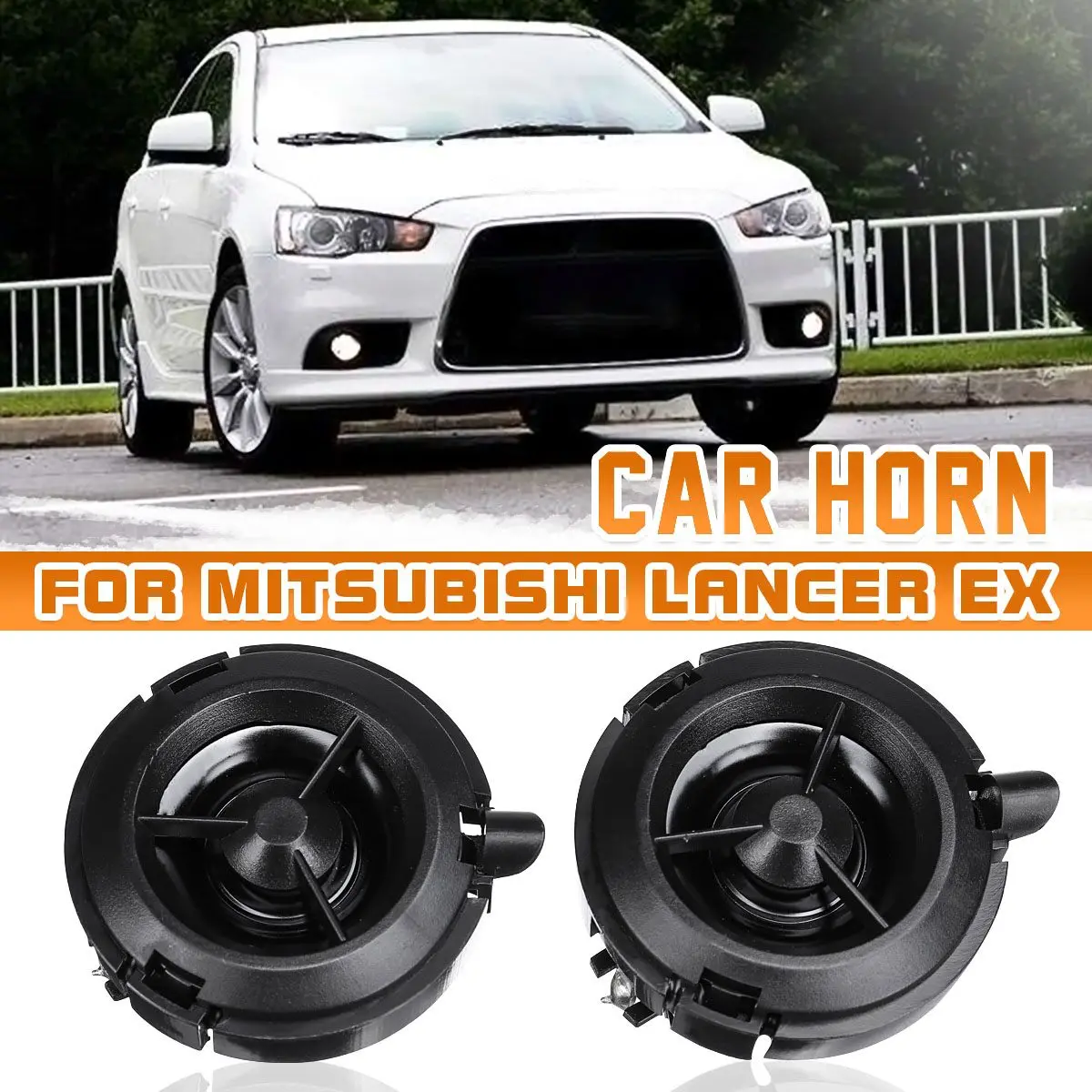 2X Car Tweeter Speakers Horn With Triangular Holder Bracket Plate 7221B119 7221B120 For Mitsubishi Lancer EX