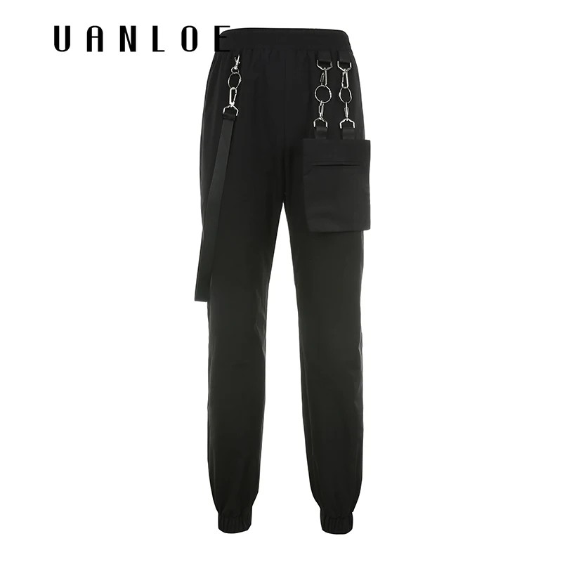 

Pockets Patchwork Cargo Pants Women High Waist Streetwear Pencil Pants Fashion Trousers Women 2020