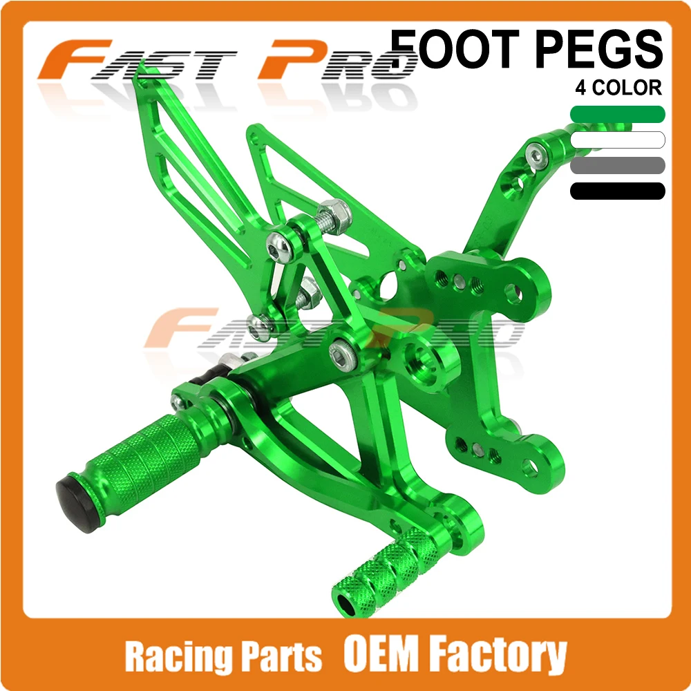CNC Мотоцикл Регулируемые штифты для заготовки педали отдыха для KAWASAKI ZX6R ZX-6R ZX 6R 2003 2004 03 04