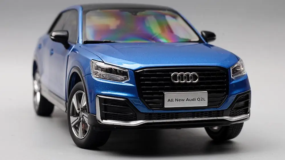1/18 масштаб Audi Q2L 2019 синяя литая модель автомобиля коллекция игрушек подарок перо