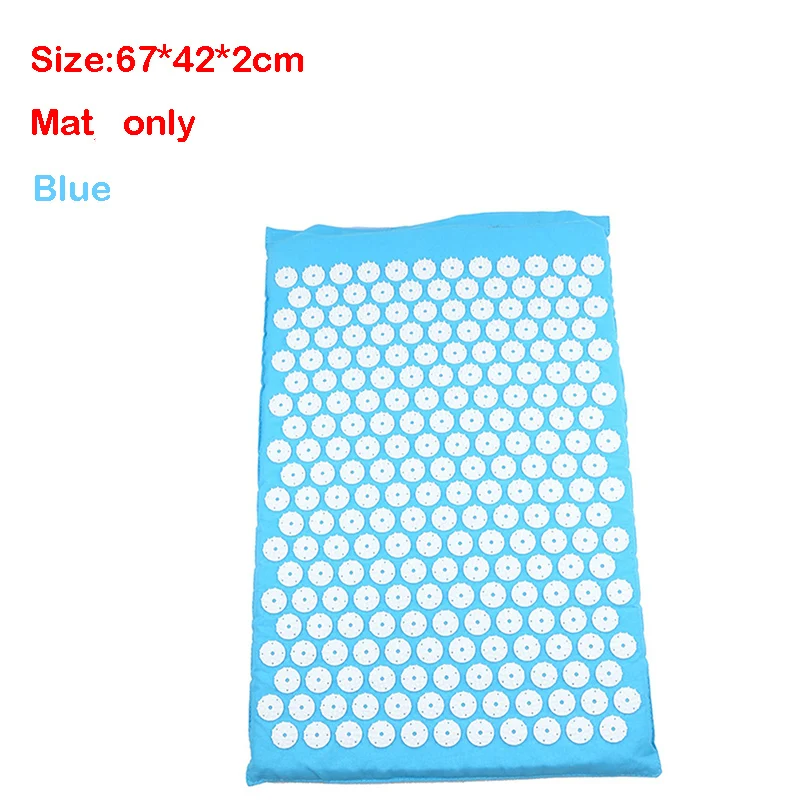 Blue Mat only Акупрессуровый коврик для головы, шеи, спины, ног, массажная подушка, подушка для йоги, шип, антистрессовый коврик для акупунктуры, игольчатый массажер - Цвет: Blue Mat only