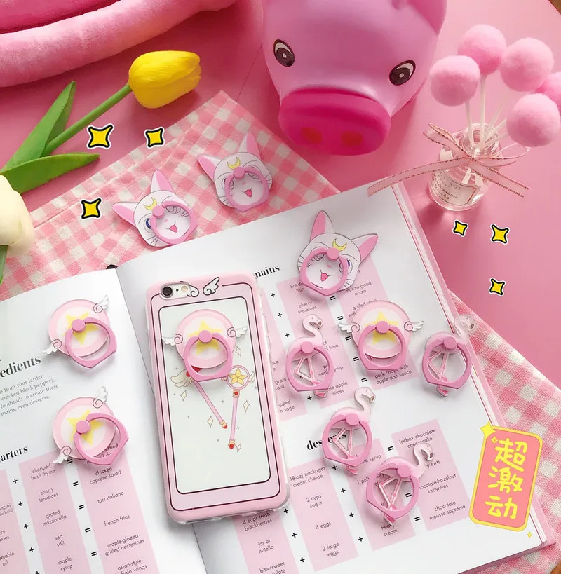 Phone Holder Vintage Cat Phone Stand Finger Goods Universal Ring Holder 1Pcs Sockets