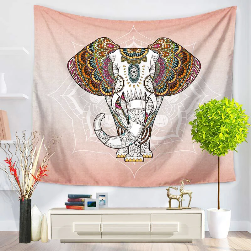 Настенный гобелен ковер с рисунком слона настенный подвесной пляжный полотенце