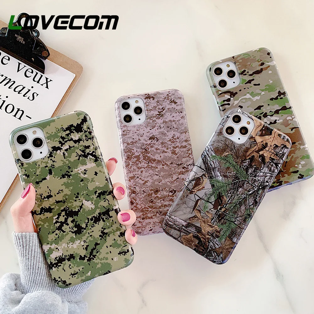 Ретро военный зеленый камуфляжный чехол для телефона iPhone 11 Pro Max XR X XS 7 8 6 Plus мягкий