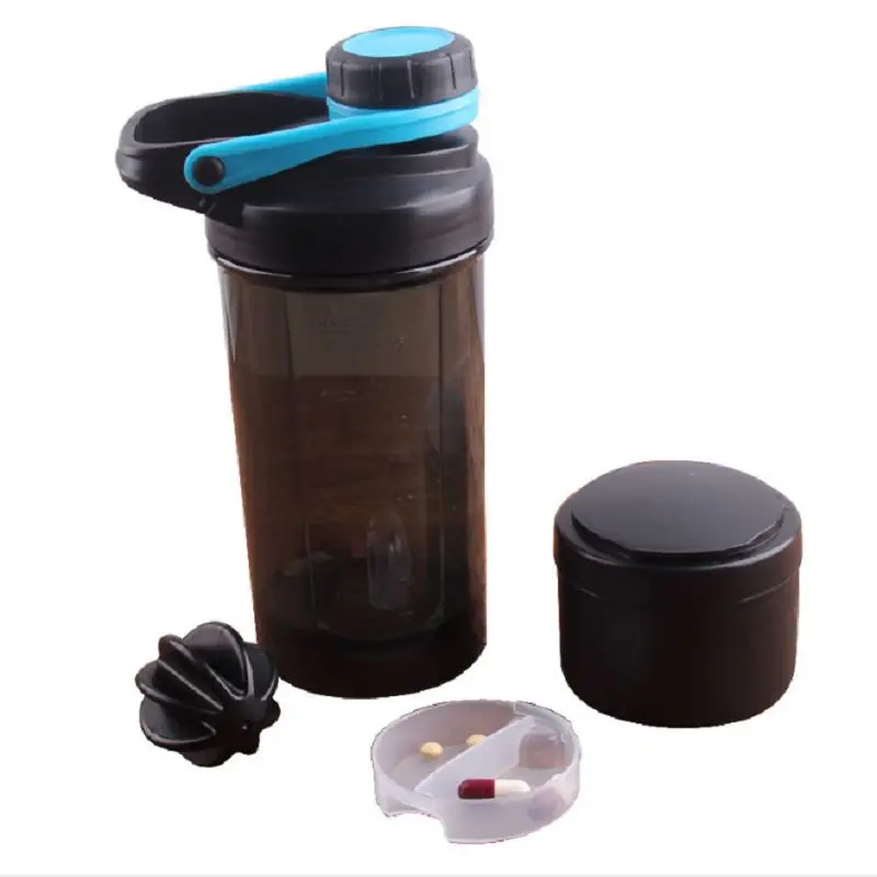 Спортивный шейкер для протеина двухслойная бутылка воды не содержит Бисфенол А