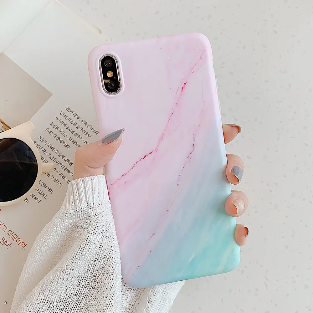 Чехол для iPhone 12 Pro 7 8 Plus 11 XS MAX X мраморный телефонный чехол XR чехлы телефонов