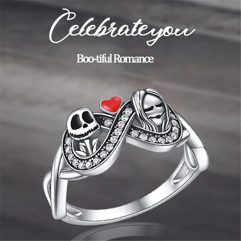 Женское кольцо с красным цирконом в стиле панк | Украшения и аксессуары