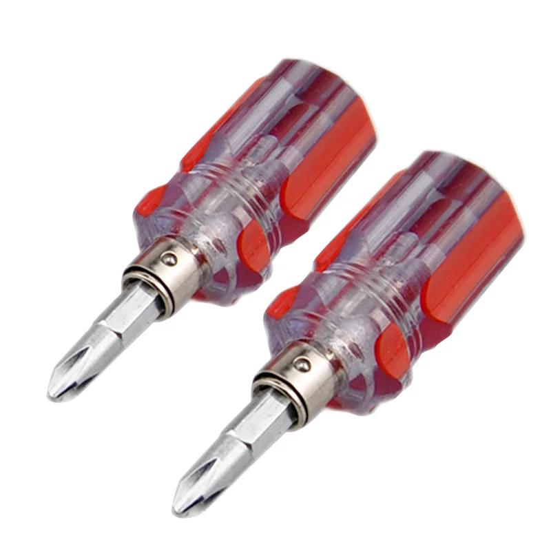 2pcs Отвертка Мультитул плоский винт с крестообразным шлицем наконечник мини Torx отвертка для ремонта Diy держатель фреза двунаправленная Сменная головка - Цвет: 2pcs