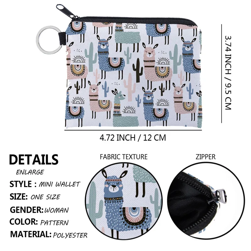 Женский кошелек для монет на молнии водонепроницаемый органайзер из альпаки